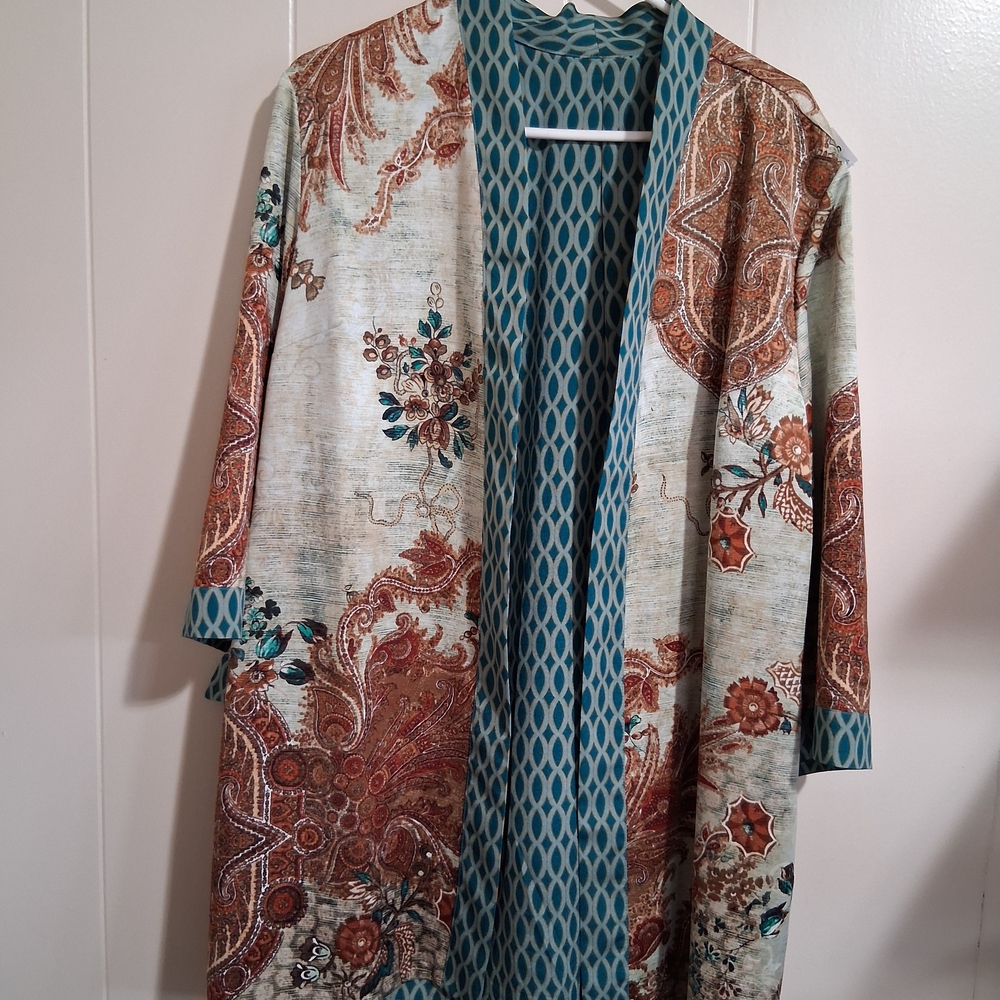 Chico's Multicolor Paisley Cape